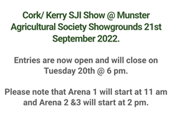 Cork Kerry Branch Show Wednesday 21st Sept